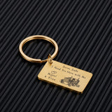 Ride Safe Keychain car Keyring Gift for Him Boyfriend Husband Dad Couples