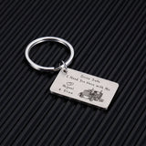 Ride Safe Keychain car Keyring Gift for Him Boyfriend Husband Dad Couples
