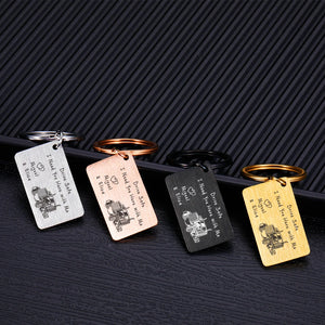 Ride Safe Keychain car Keyring Gift for Him Boyfriend Husband Dad Couples