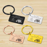 Ride Safe Keychain car Keyring Gift for Him Boyfriend Husband Dad Couples