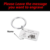 Ride Safe Keychain car Keyring Gift for Him Boyfriend Husband Dad Couples