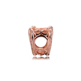 Sparkling Entwined Hearts Charm Rose Jewelry for Bracelet & Necklace
