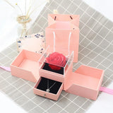 Eternal Rose Ring Holder Craft Display Acrylic Jewelry Gift