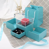 Eternal Rose Ring Holder Craft Display Acrylic Jewelry Gift