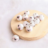 Heart-Shaped Wood Bead Dandelion Necklace Bracelet Holiday Decor
