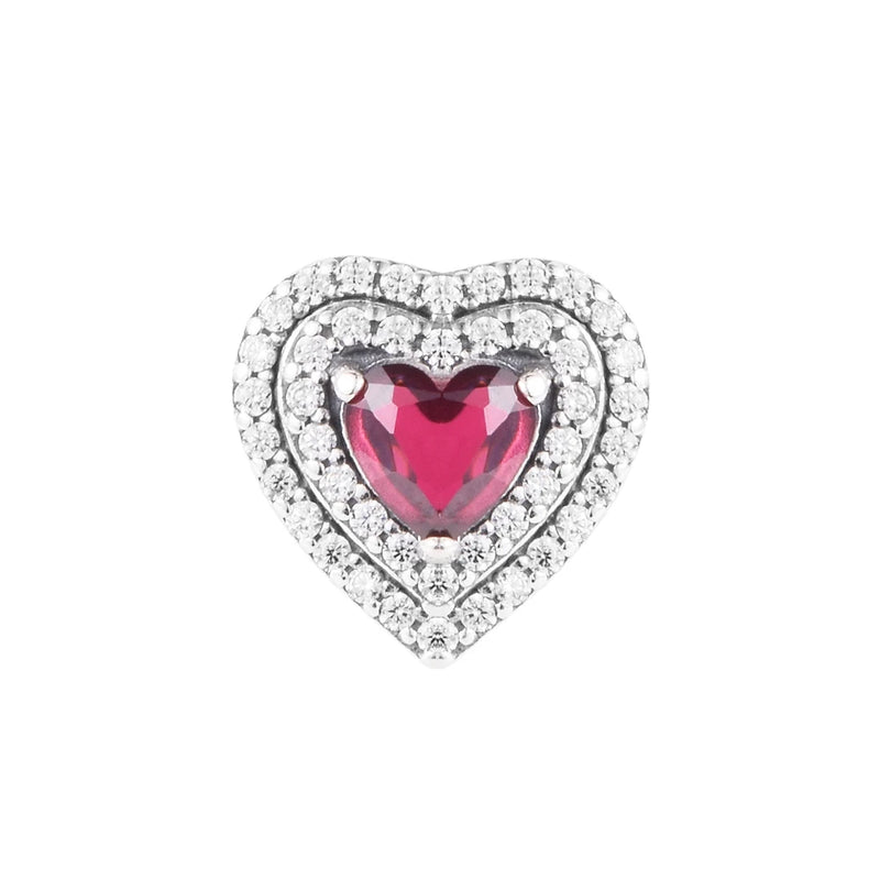 Sparkling Heart Charm Crystal 925 Silver DIY Kit for Bracelets & Necklaces