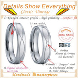 Lover's Alliance Wedding Rings 5mm Couple Ring Set