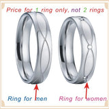 Lover's Alliance Wedding Rings 5mm Couple Ring Set