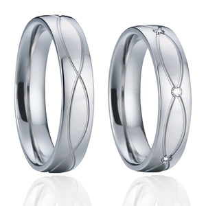 Lover's Alliance Wedding Rings 5mm Couple Ring Set