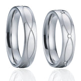 Lover's Alliance Wedding Rings 5mm Couple Ring Set