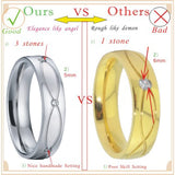 Lover's Alliance Wedding Rings 5mm Couple Ring Set