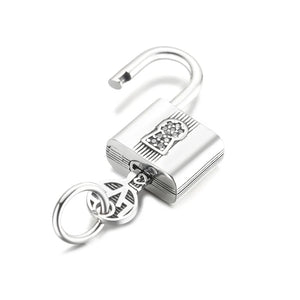 925 Silver Padlock and Key Dangle Charm Beads for Bracelets