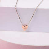 Sparkling Heart Necklace Sterling Silver Chain