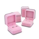 Valentines Ring Velvet Gift Box Jewelry Organizer Earrings Pendant Case