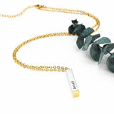 Personalized Mixed Stainless Steel Bar Necklace Engraved lover