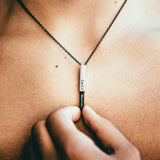Personalized Mixed Stainless Steel Bar Necklace Engraved lover