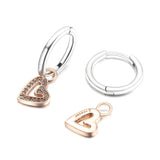 Valentines 925 Silver Heart Hoop Earrings for Women Girls Jewelry