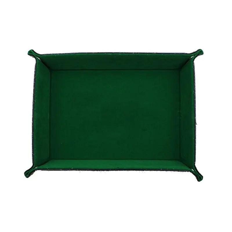 PU Leather Valet Tray Nightstand Organizer-Green
