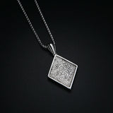 Valily Men's Lucky Number 13 Pendant Necklace Stainless Steel Punk Chain Jewelry
