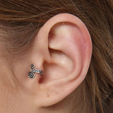 VamGoth1573 Sterling Silver Clip Earrings for Women Nose - Hot