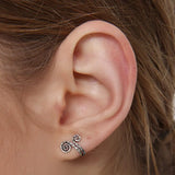 VamGoth1573 Sterling Silver Clip Earrings for Women Nose - Hot