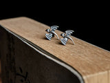 925 Silver Wing Dragon Gothic Stud Earrings Unisex Jewelry