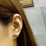 925 Silver Wing Dragon Gothic Stud Earrings Unisex Jewelry