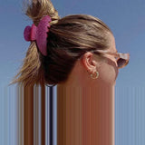 Pink Green Acrylic Hair Claw Clip Large Barrette Hairpin for Women Girls