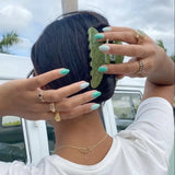 Pink Green Acrylic Hair Claw Clip Large Barrette Hairpin for Women Girls