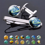 Van Gogh Necktie Clip Set for Mens Gift