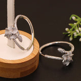 Vanifin Jewelry Flowers Hoop Earrings Micro Paved for Bridal