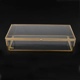 Geometric Transparent Jewelry Storage Box Showcase Holder