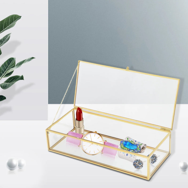 Geometric Terrarium Jewelry Storage Box Showcase Holder