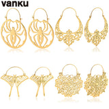 Vanku 2PC Stainless Steel Ear Hangers for Tunnels Lightweight Dangle Earr