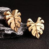 Vanku 2PCS Leaves Open Saddle Ear Gauges Plugs Piercing Stretchers