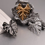 Vanku 2PCS Leaves Open Saddle Ear Gauges Plugs Piercing Stretchers
