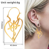 Vanku 2PCS Stainless Steel Drop Earrings Flower Shape