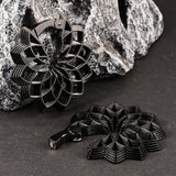 Vanku Stainless Steel Flower Ear Weight Plug Body Piercing Jewelry
