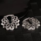 Vanku Stainless Steel Flower Ear Weight Plug Body Piercing Jewelry