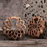Vanku Stainless Steel Flower Ear Weight Plug Body Piercing Jewelry
