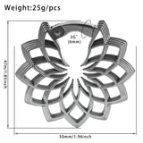 Vanku Stainless Steel Flower Ear Weight Plug Body Piercing Jewelry