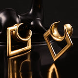 Vanku 2pcs Prismatic Saddle Ear Gauges Plugs Stretchers for Women