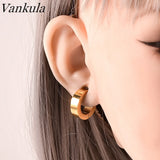 Vankula 2PC 6mm Stainless Steel Glossy Ear Weights Hangers Gauges Plugs