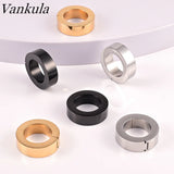 Vankula 2PC 6mm Stainless Steel Glossy Ear Weights Hangers Gauges Plugs