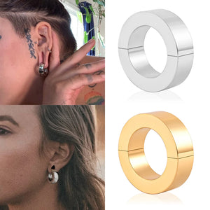Vankula 2PC 6mm Stainless Steel Glossy Ear Weights Hangers Gauges Plugs