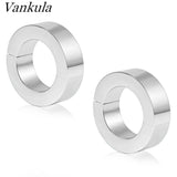 Vankula 2PC 6mm Stainless Steel Glossy Ear Weights Hangers Gauges Plugs