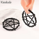 Vankula Pentagram Wreath Stainless Steel Plugs