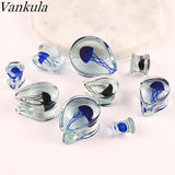 Vankula Glass Jellyfish Ear Gauges Tunnels Plugs Stretcher Earrings