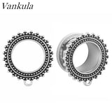 2PCS 316L Stainless Steel Ear Plugs Body Piercing Screw Tunnels