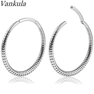 2PCS 4mm Round Ear Weights Hangers Stainless Steel Piercing Earrings